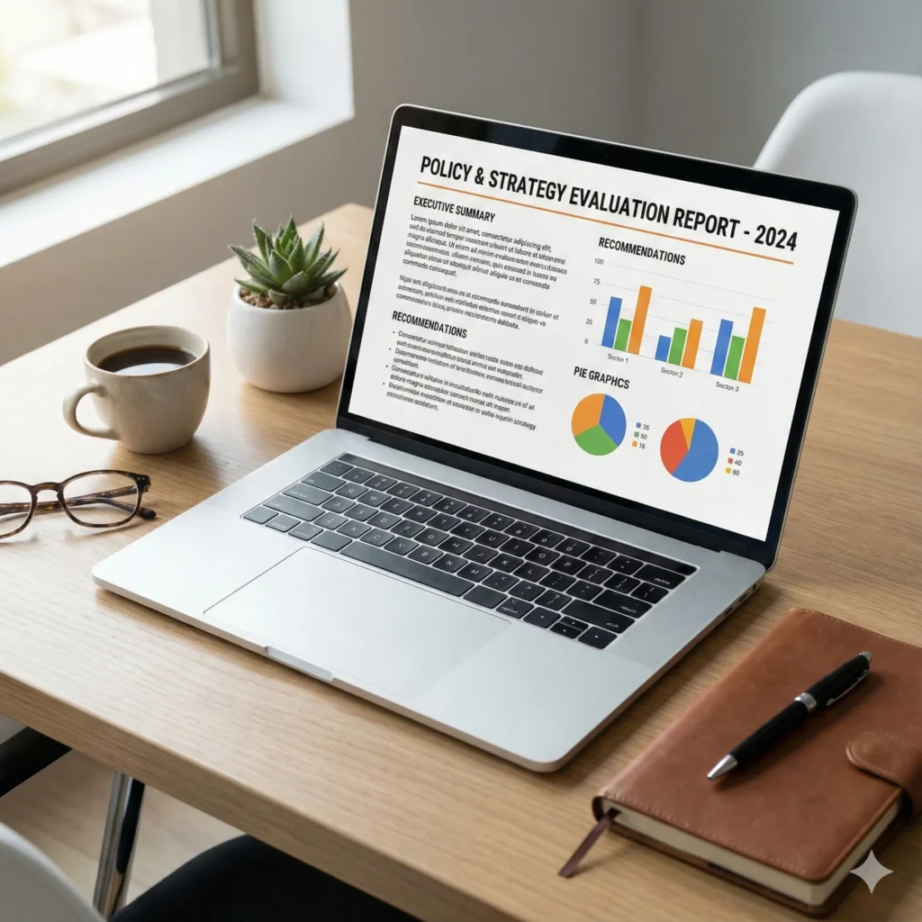 Project evaluation report with strategic recommendations