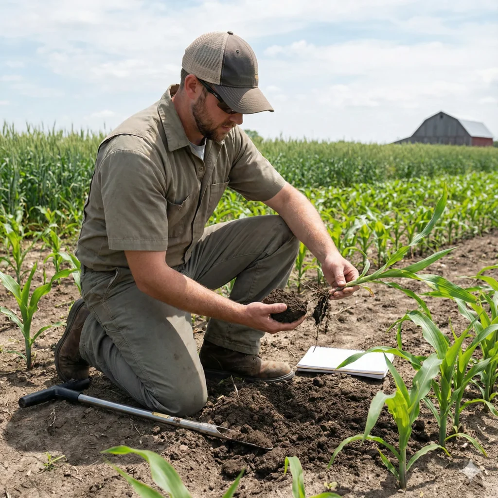 Soil and crop assessment as part of integrated farm management